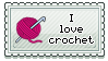 I love crochet stamp