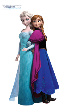 Frozen Elsa and Anna Princess Disney RENDER FREE