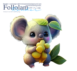 Koala bear pet png cute plant natural