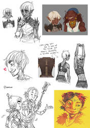 Dragon Age sketchdump by kosmonauttihai