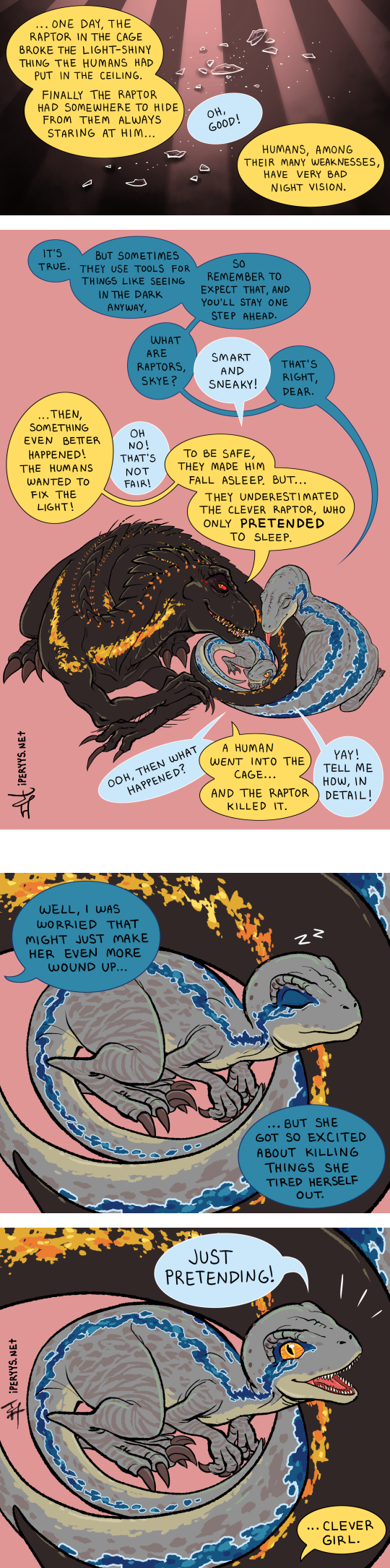 Raptor October Bedtime Story by kosmonauttihai on DeviantArt