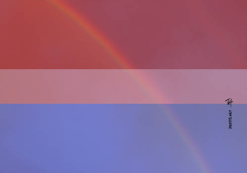 Bisexual Pride flag of rainbows