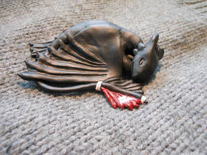 Sleeping Night Fury - polymer clay sculpture