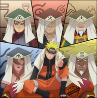 Naruto with the 5 kages