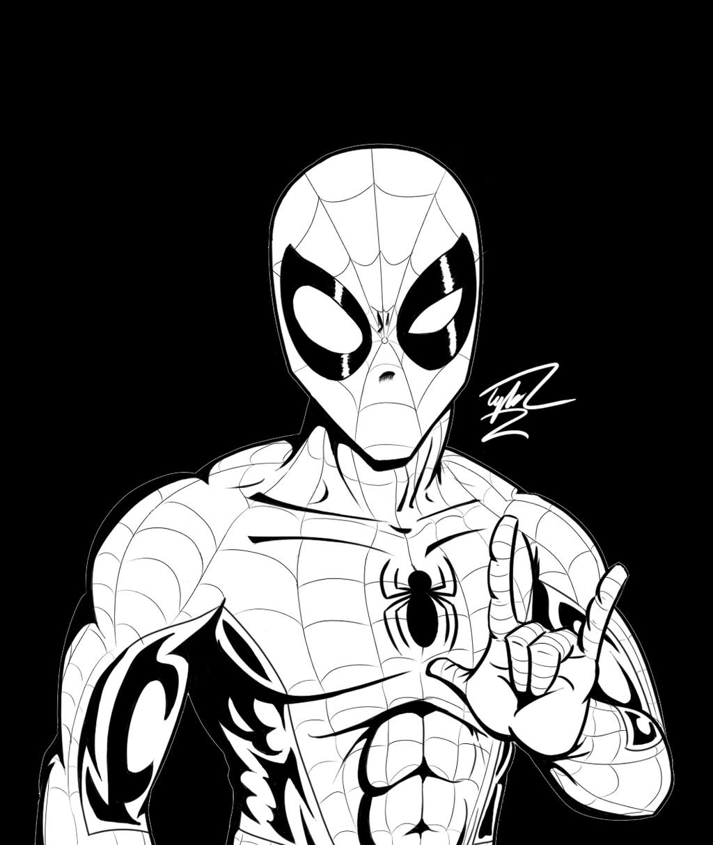 Spider Man Black And White Portrait By Lampshit On DeviantArt spider-man-black-and-white-portrait-by-lampshit-on-deviantart