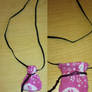 Pink Moon Bunny Print Necklace Bag 2 views