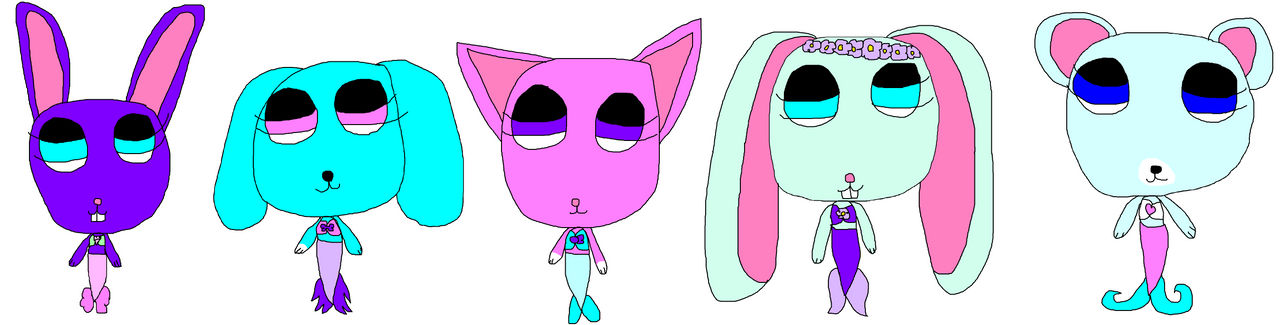 Pets as mer-animals 2 by MjMagicWolfGirl on DeviantArt