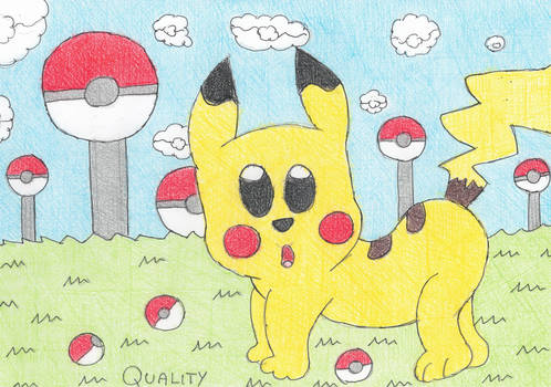 Pikachu Pokemon Technical Pastel Combined