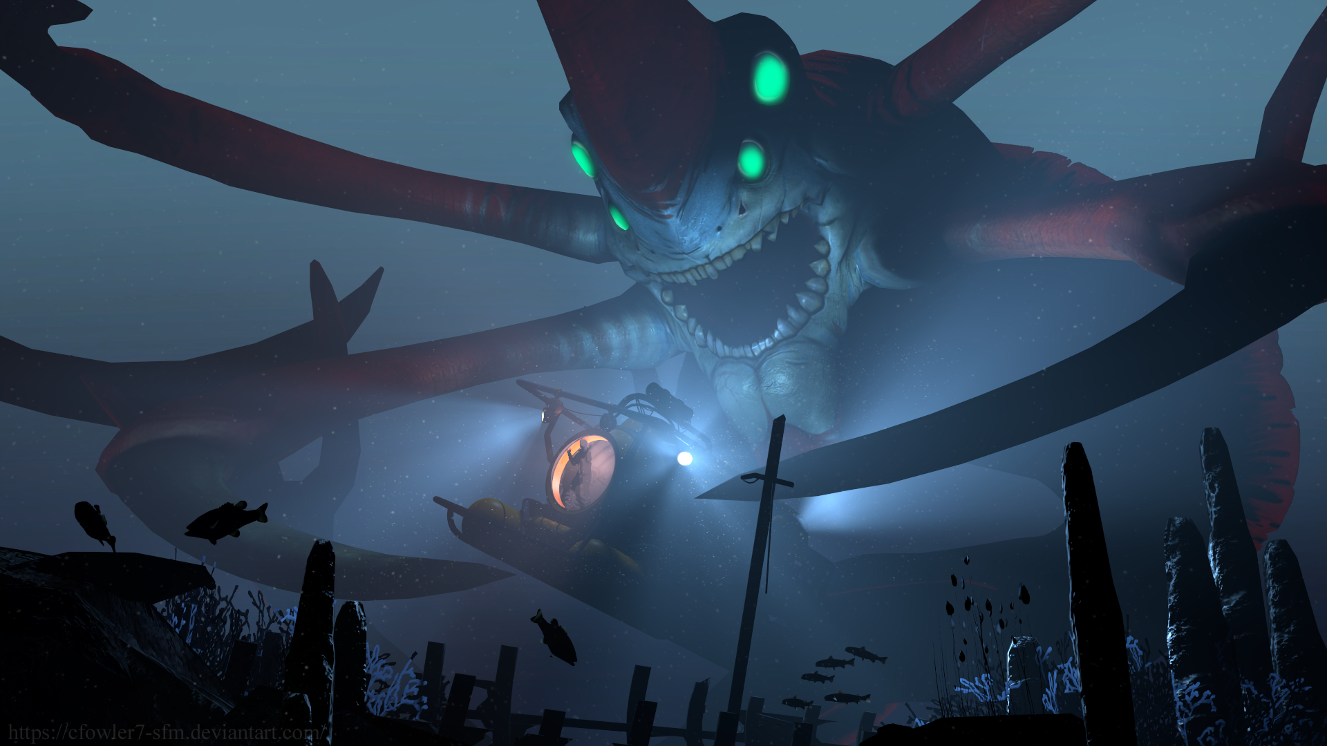 Subnautica - Reaper Leviathan by cfowler7-SFM on DeviantArt