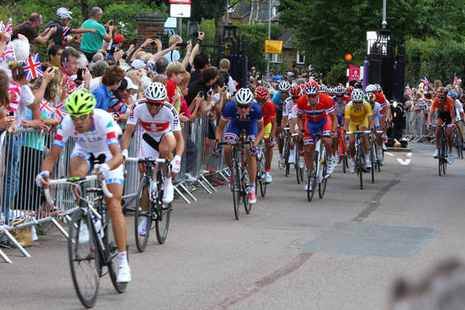 London 2012 Olympic Mens Cycle Race Richmond Park