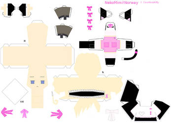 Hetalia Papercraft Maid Norway