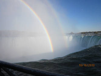 rainbow in the falls