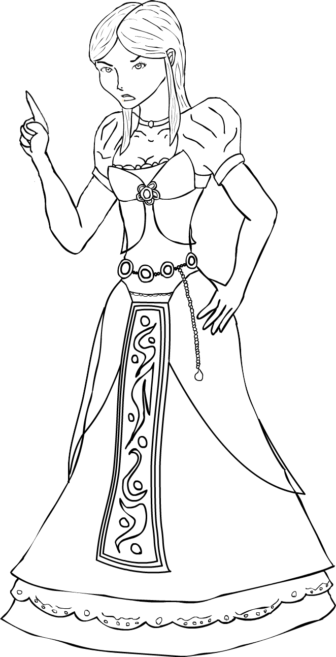 Princess line art