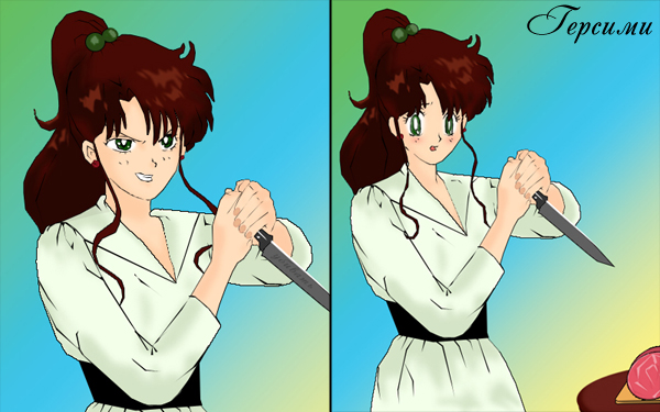 Sailor Jupiter and her knife