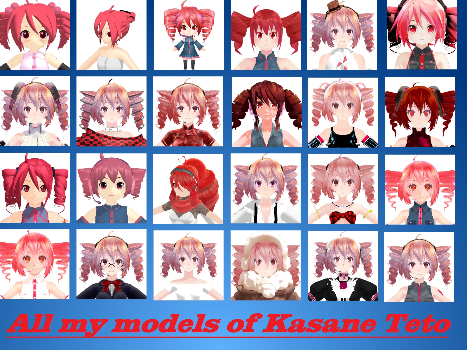Teto Model Models of Kasane Teto by Yumeko-tyan on DeviantArt