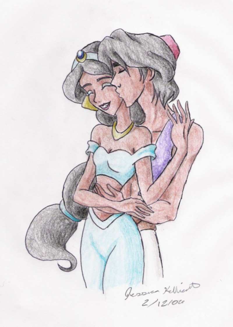 My Drawing of Aladdin and Jasmine by jonstallion on DeviantArt
