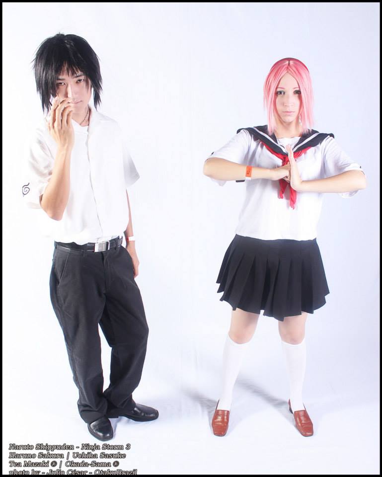 School Uniform -  Sasuke and Sakura