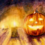 Pumpkin on the October Night