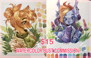 WATERCOLOR BUST COMMISSION :OPEN: