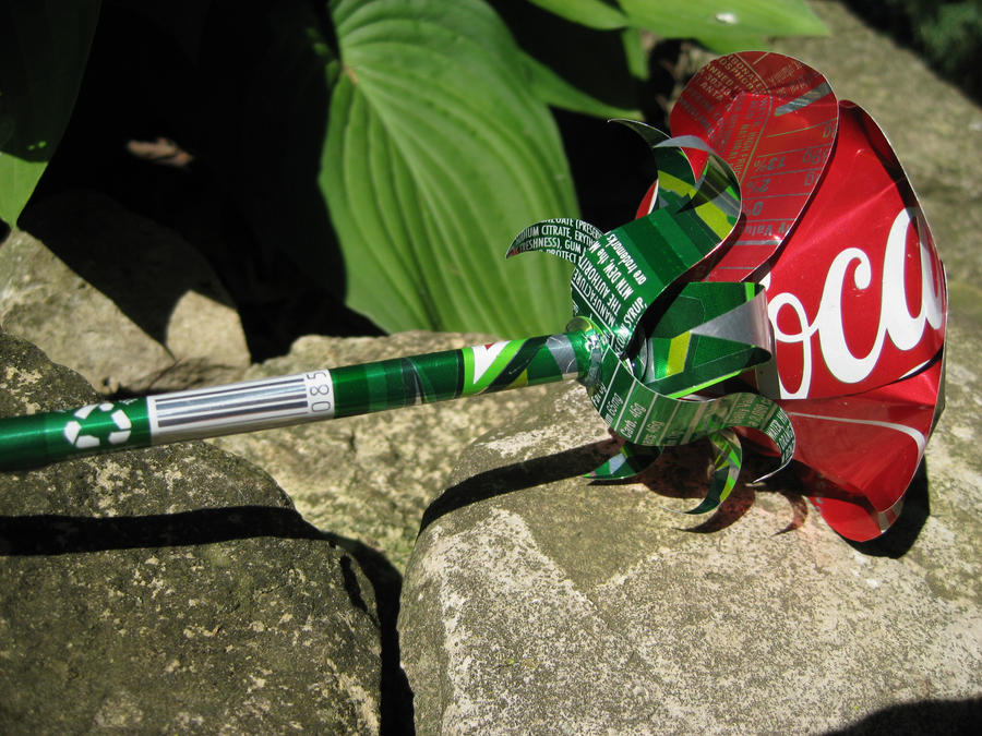 Recycled Soda Can Rose