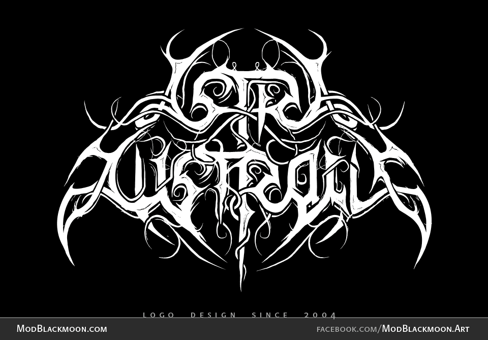 Astra Australis - Black Metal Logo Design by modblackmoon