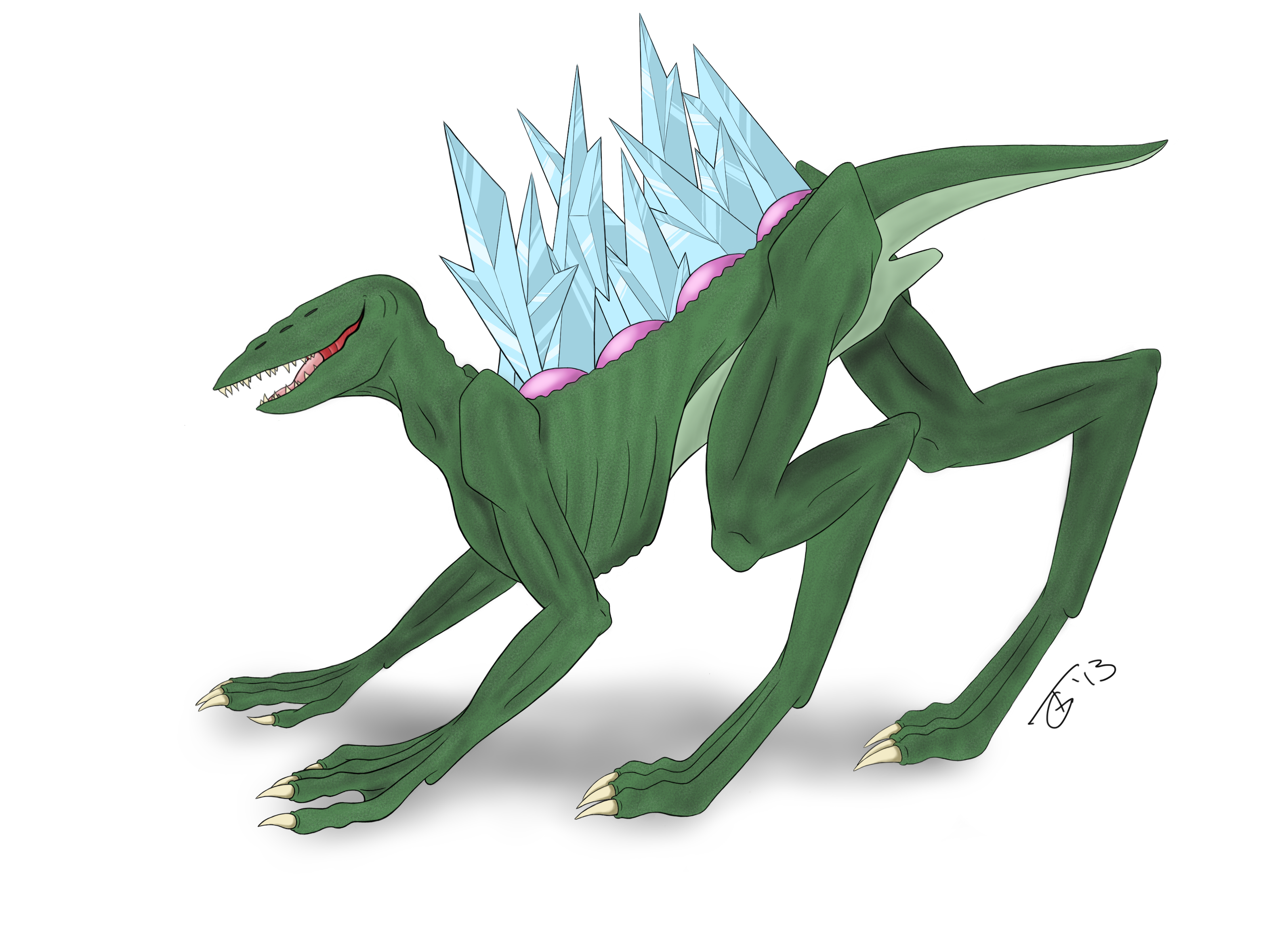 Sightless Crystal Lizard Beast