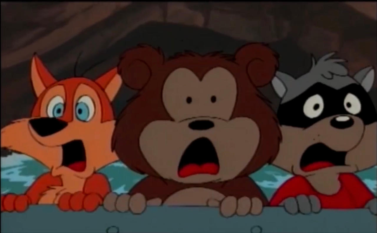 Rusty, Buttons and Freddie screaming murder by jonacme on DeviantArt