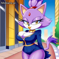 Blaze the cat in new outfit 