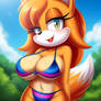 Zoey the fox in bikini