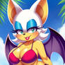 Rouge the bat in bikini