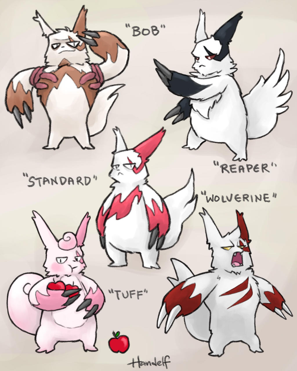 Zangoose Type Zangoose Variants by handelfly on DeviantArt