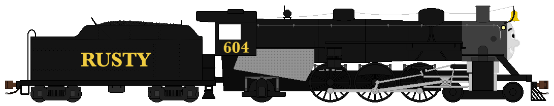 Rusty the steam Pacific engine sprite flipped by Trainboy112 on DeviantArt
