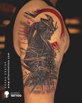 Samurai Tattoo by Bhanu Pratap at Aliens Tattoo