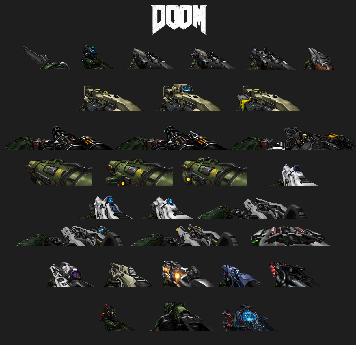 Doom 2016 Weapon Sprites