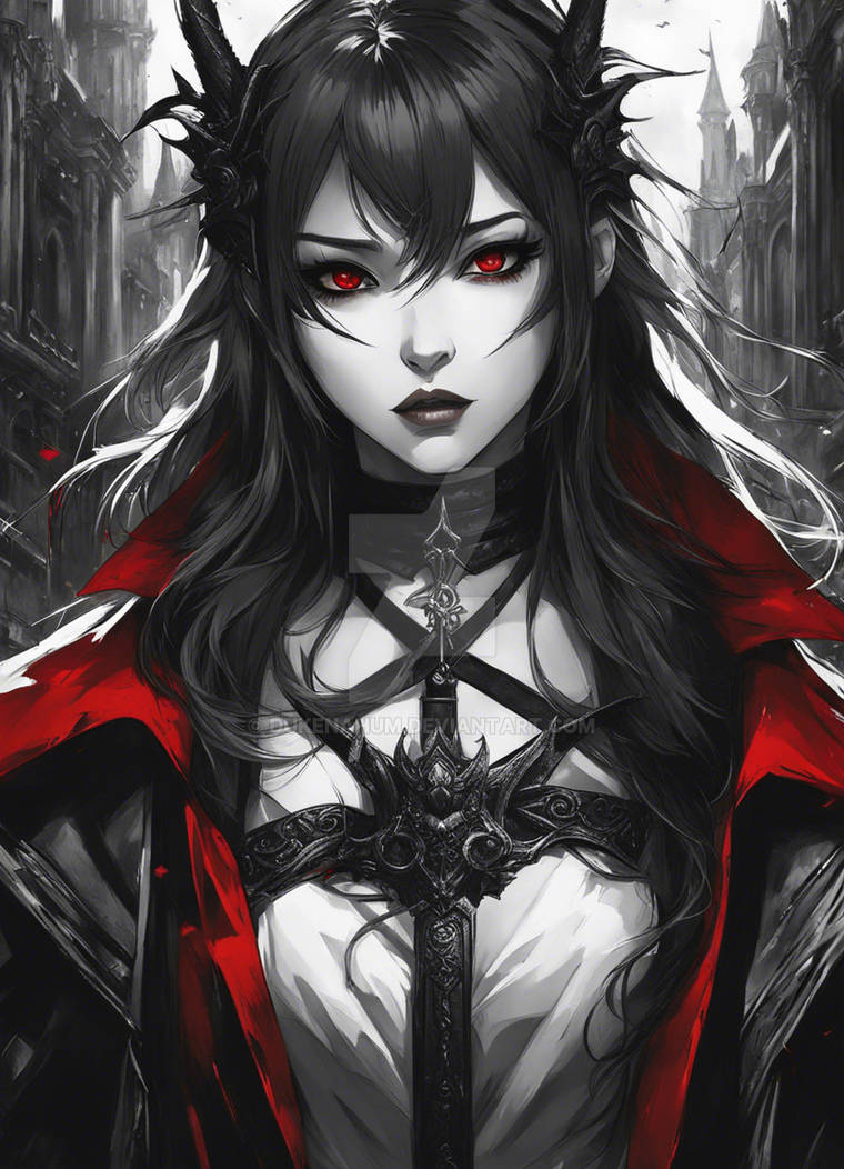 Digital Wallpaper Portrait, Black And White