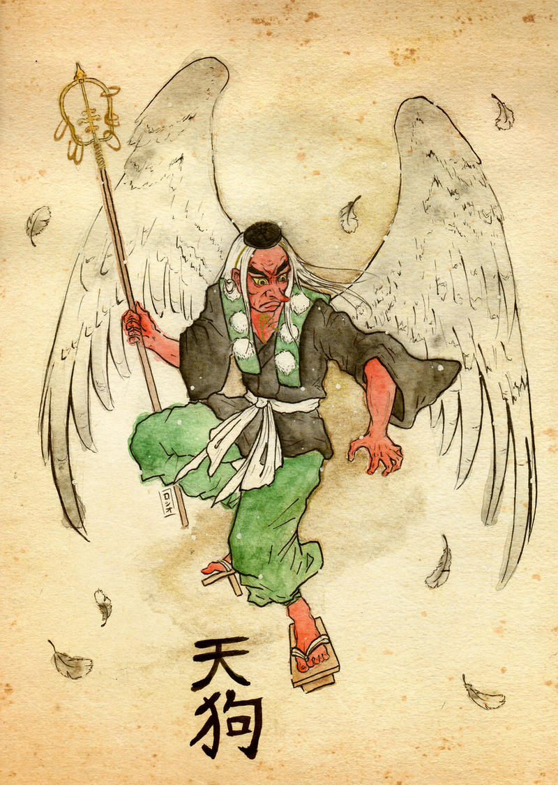 Inktober day 7: Tengu by KuroiGarnet on DeviantArt
