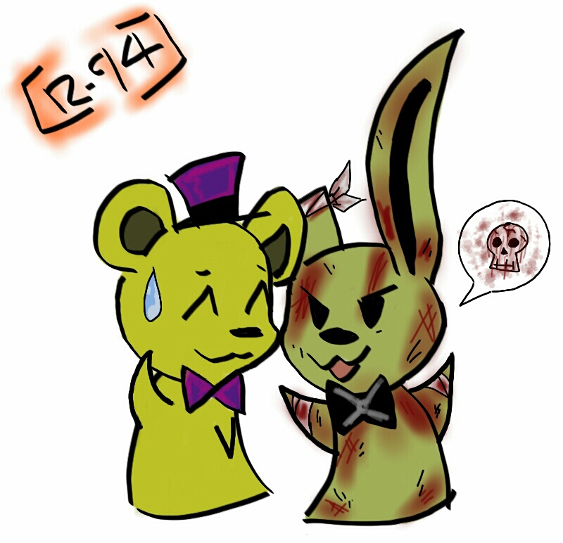 Fmr Springtrap FredBear and SpringTrap by rebellion94 on DeviantArt