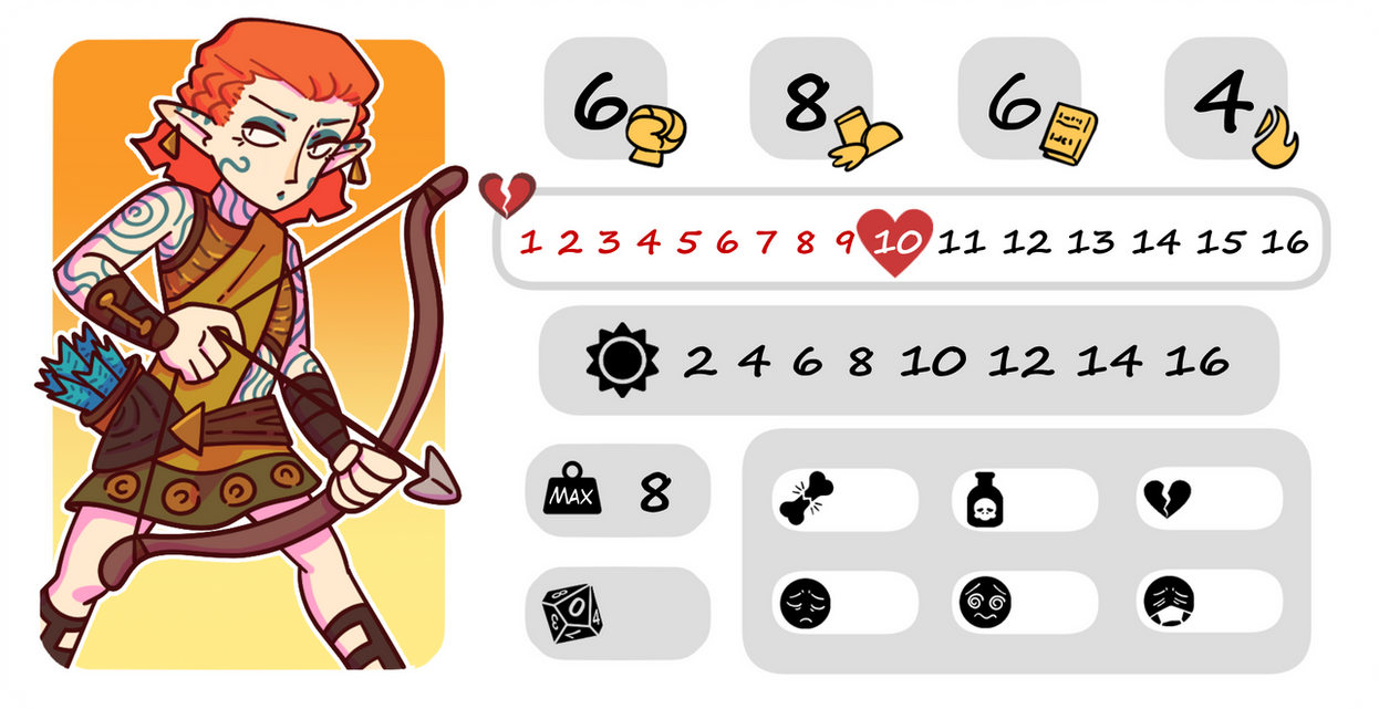 Tabletop role-playing card - Hhunter class by Manganart on DeviantArt