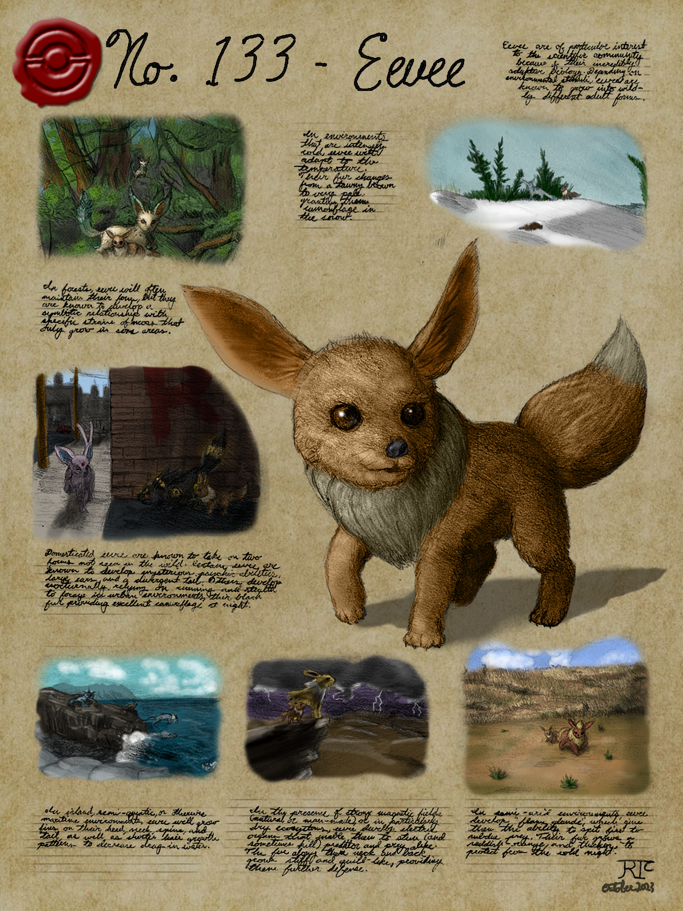 Eevee - Ultra Beast 2.0 (3/5) by Quentinvcastel on DeviantArt