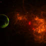 Planet Near a Hellish Nebula