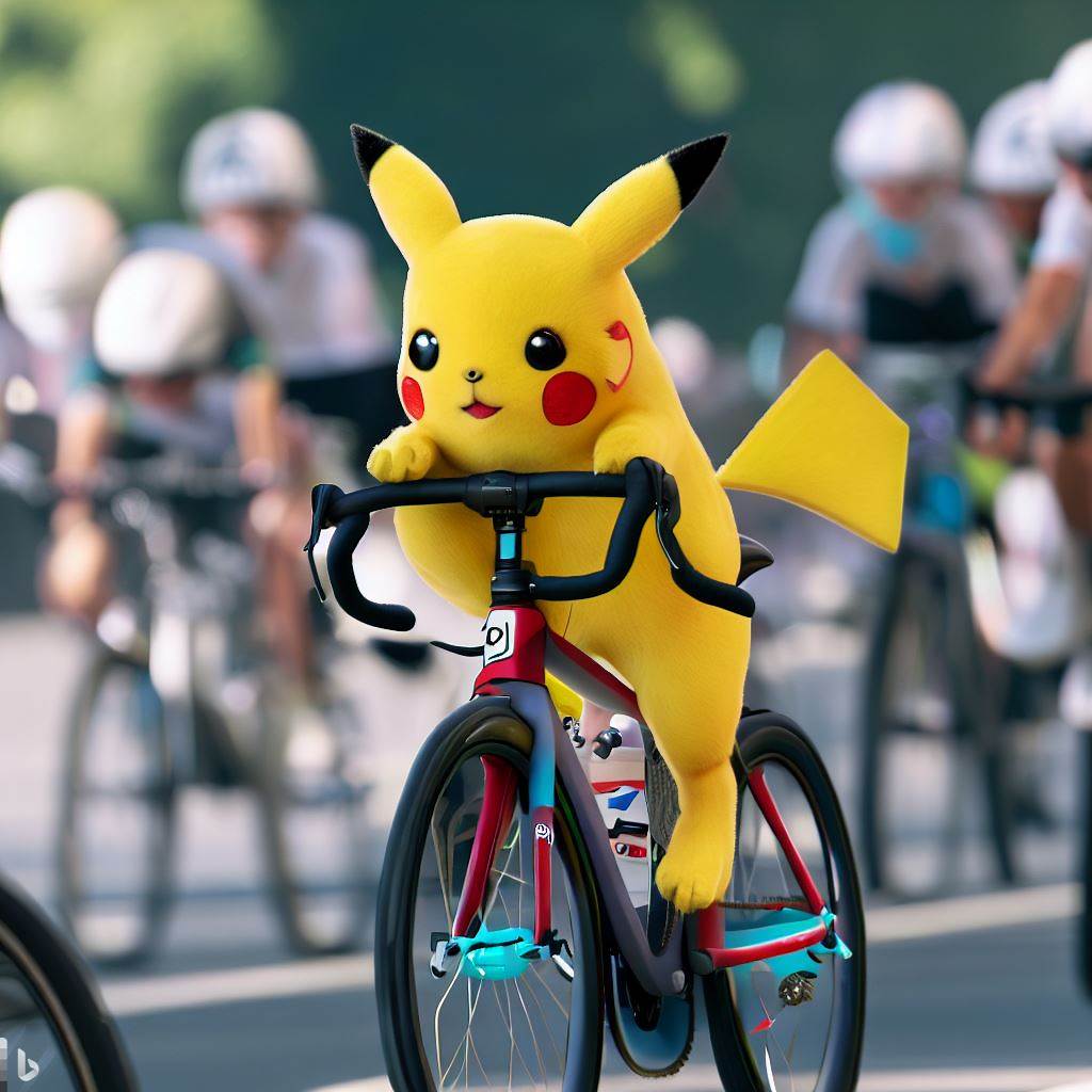 Pikachu Competes in the Tour de France (AI) by TorpedoBoat on DeviantArt
