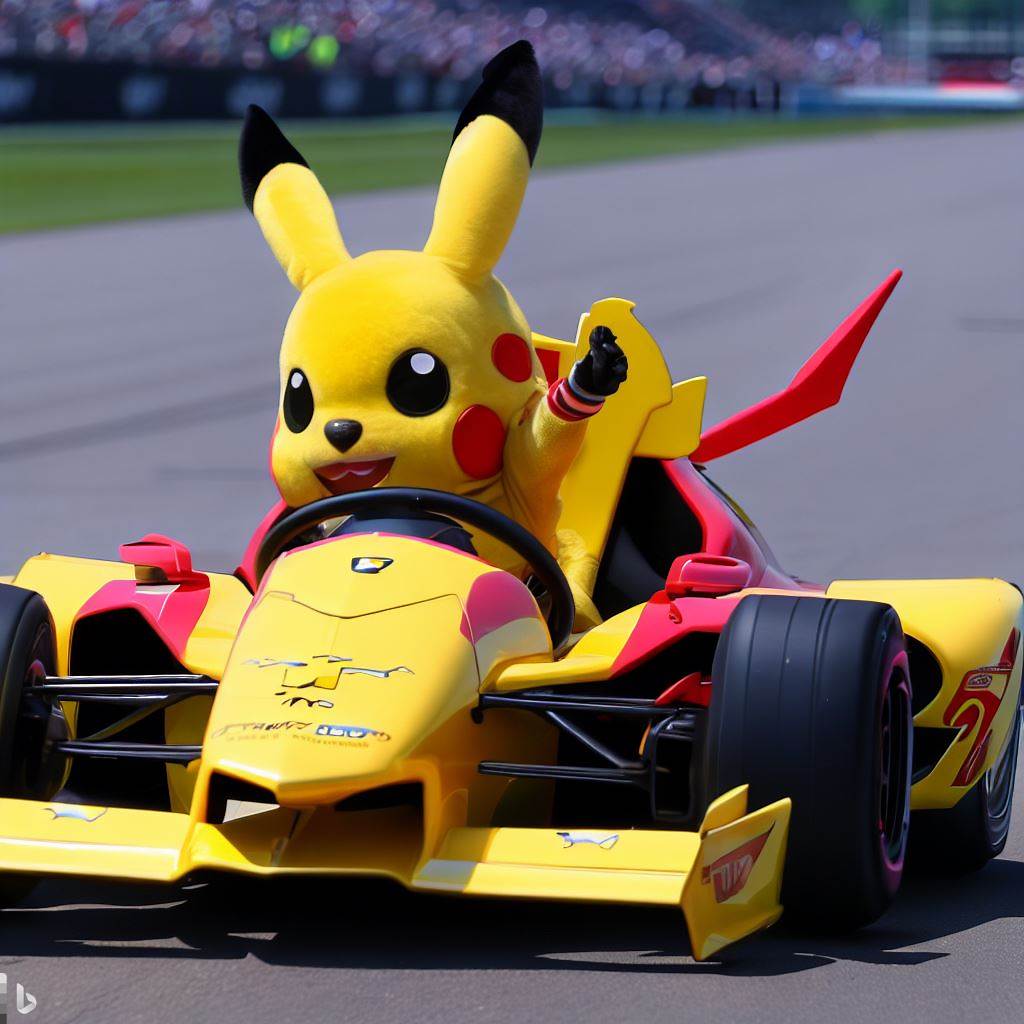 Pikachu Drives an IndyCar to Victory (AI) by TorpedoBoat on DeviantArt