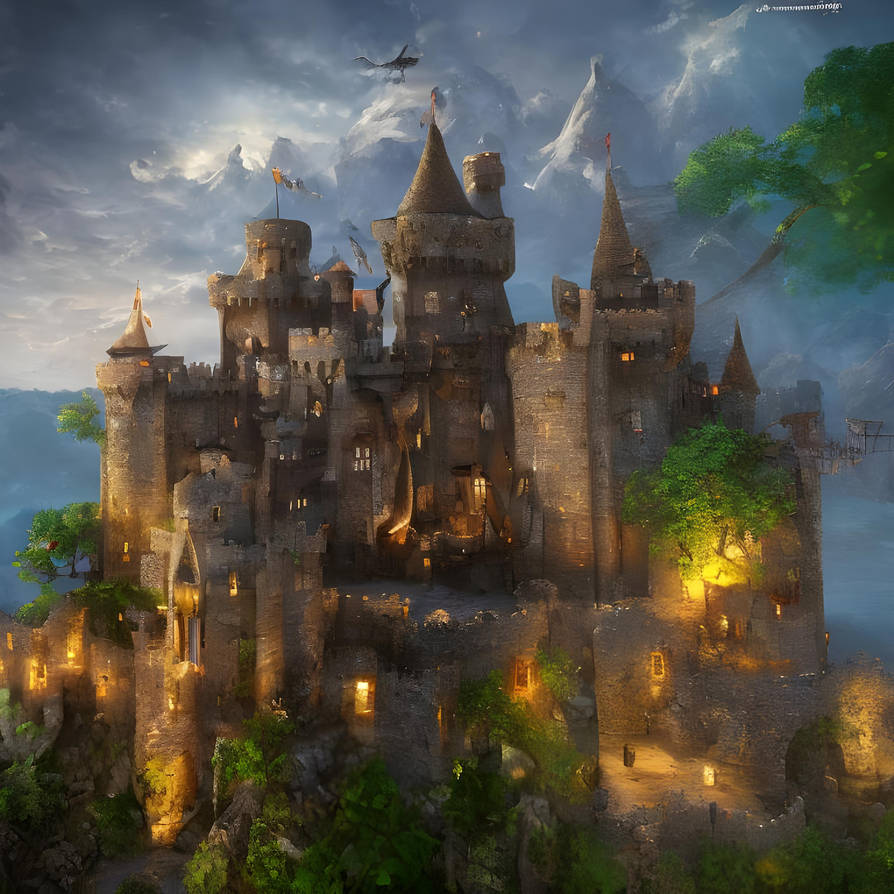 Complex Castle With Gardens (AI) by TorpedoBoat on DeviantArt