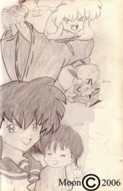 InuYasha, Kagome and family