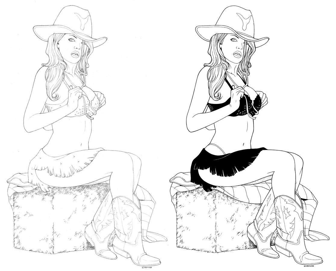 Cowgirl 2 sketch