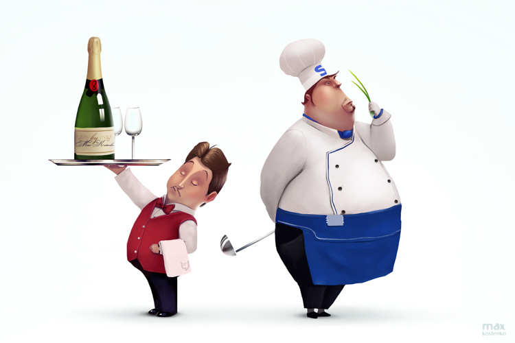 Cook and waiter
