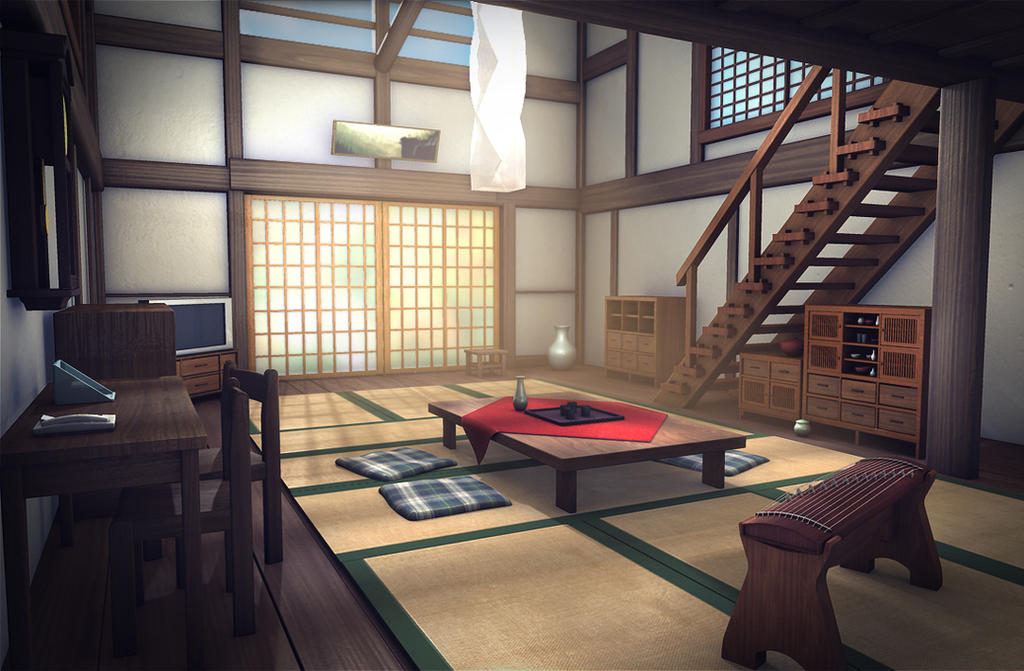 Japanese Living Room by eva-kyoya on DeviantArt
