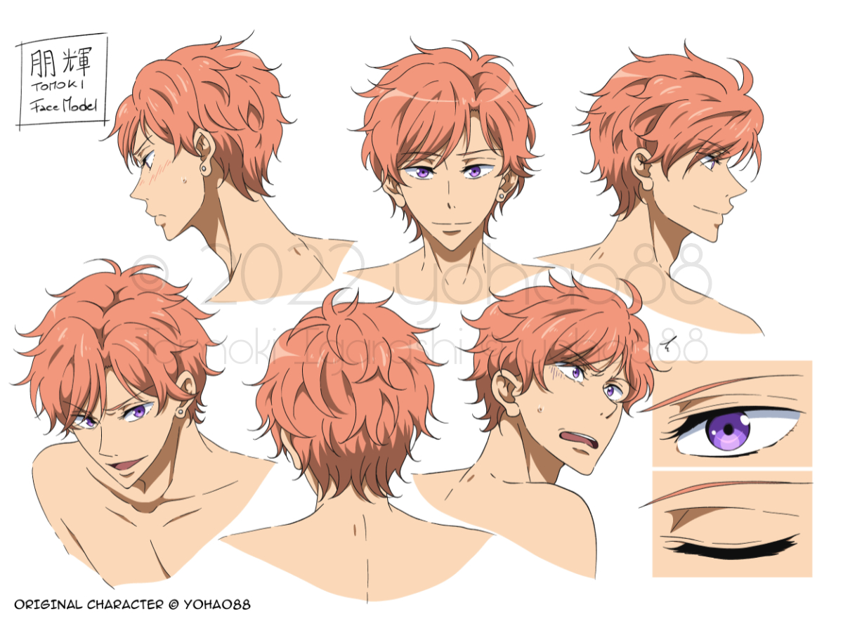 Tomoki Tomoki Model Sheet FACE by Yohao88 on DeviantArt