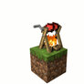 Spit-roasting (wooden and metal leg version)