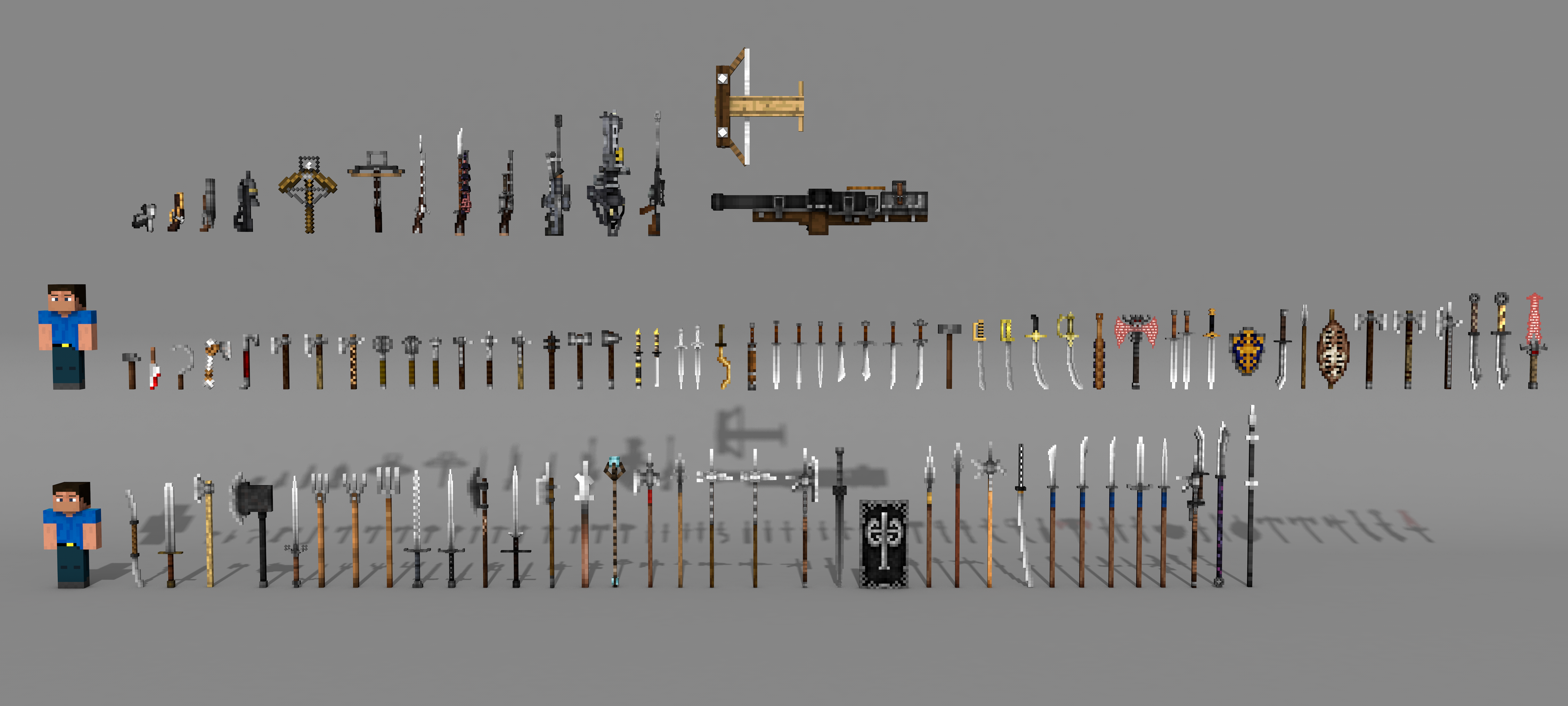 Swords/shields/polearms/firearms (as of 06/07/20 )